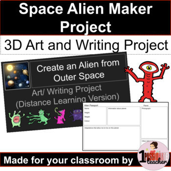 Preview of Space Unit | Create an Alien from Outer Space | Distance Learning