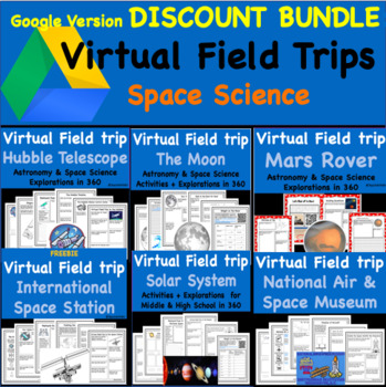 Preview of Space Virtual Field Trips Pack for Middle and High Discount Bundle
