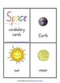 Space Vocabulary/Flash Cards/Word Wall - Outer Space - 5 pages