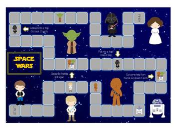 Space Wars Math Folder Game - Common Core - Telling Time Half Hour Hour