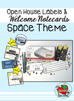 Preview of Space Welcome Notecards, Positive notes and Open House Labels