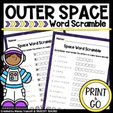 Space Word Scramble | Outer Space Activity | TPT Dollar Deals