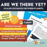 Space Worksheets about Distances in Outer Space