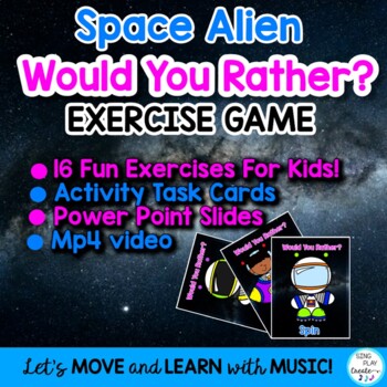 Outer Space Themed - English Would You Rather? Task Cards Bundle