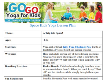Space Yoga Lesson Plan for Kids with Kids Yoga Poses