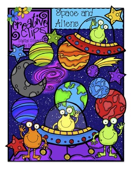 Preview of Space and Aliens {Creative Clips Digital Clipart}