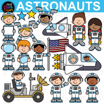 Preview of Space and Astronaut clip art