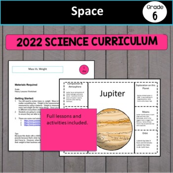 Preview of Space and Earth Systems (Ontario Science Curriculum 2022)