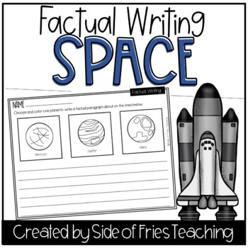 Preview of Space and Planet Factual Writing Pages