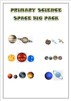 Preview of PrimaryScience: Space and Planets Set (Puzzles, Worksheets and Card Game)