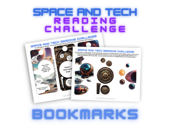 Preview of Space and Tech Themed Reading Challenge Bookmarks