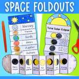 Space foldable cut and paste activities lunar phases, sola