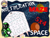 Space math activity: Space math multiplication maze