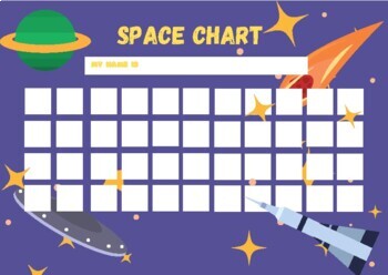 Preview of Space sticker chart