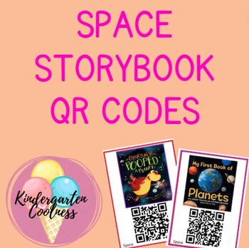 Preview of Space storybook QR code flashcards