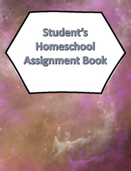 Preview of Space theme student assignment book