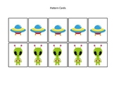 Space themed Pattern Cards #2 preschool printable activity