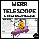 Webb Telescope Reading Comprehension Worksheet History Spa