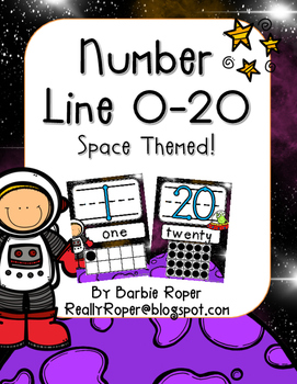 Preview of Space Number Line 1-20