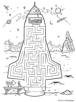 Spaceship Maze - Guide the Astronaut through the Rocket! by Tim's