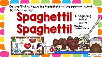 Preview of Beginning Sound Letter Sound Game Spaghetti! Spaghetti!