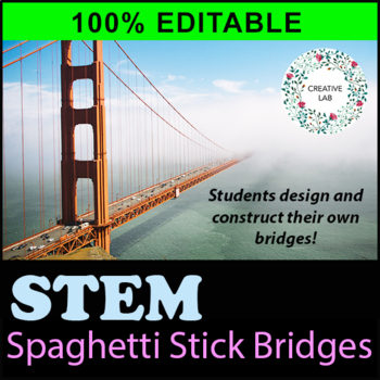 Preview of Spaghetti Stick Bridges - 100% Editable