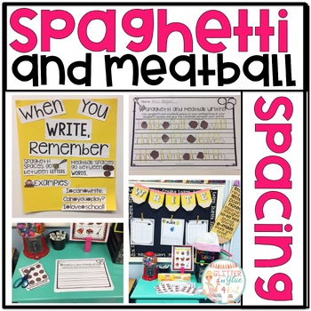 Preview of Spaghetti & Meatball Spaces: A Kindergarten Writing Lesson for Teaching Spacing