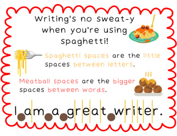Preview of Spaghetti and Meatball Spacing (handwriting/OT)