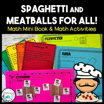 Preview of Perimeter & Area Activities - Spaghetti and Meatballs for All Book Companion