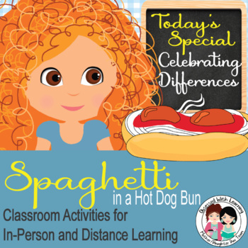 Preview of Spaghetti in a Hot Dog Bun Activities, Vocabulary, Writing - Distance Learning
