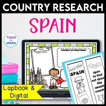 Preview of Spain Country Research Project | Country Report Lapbook Digital