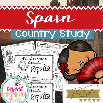 Preview of Spain Country Study *BEST SELLER* Comprehension, Activities + Play Pretend