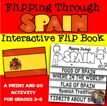 Preview of Spain Flip Book: A Social Studies Interactive Activity for Grades 3-5