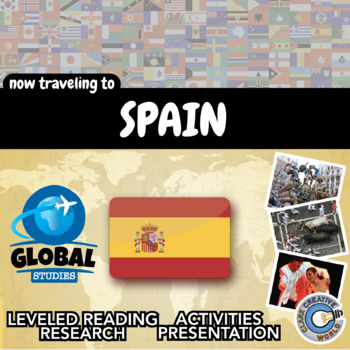 Preview of Spain - Global Studies - Leveled Reading, Activities, Slides & Digital INB