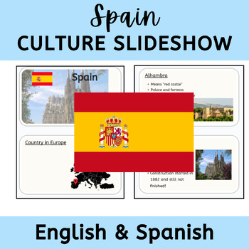 Preview of Spain Google Slides Cultural Presentation (English and Spanish)