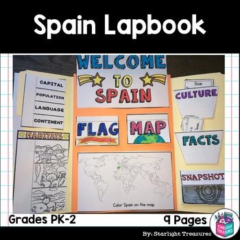 Preview of Spain Lapbook for Early Learners - A Country Study