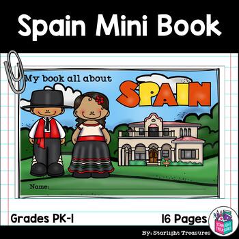 Preview of Spain Mini Book for Early Readers - A Country Study