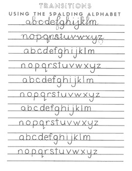 Poster: Spalding Cursive Alphabet Letter Line SCA – Spalding Education