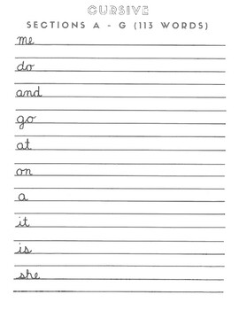 spalding cursive practice packet sections a g by erika james tpt