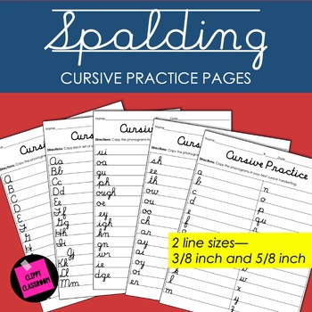 Preview of Spalding Cursive Practice Pages | Phonograms 1-70 | Lowercase and Capital