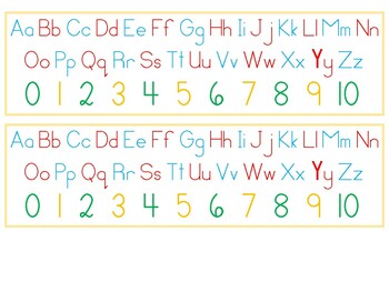 Preview of Spalding Font Table Placemat (Letters and Numbers)