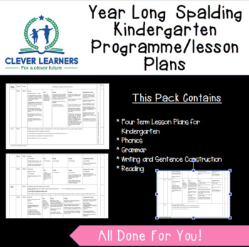 Preview of Spalding Kindergarten Programme/Lesson Plans Year Long Bundle