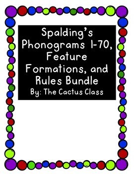 Preview of Spalding Phonogram & Rules Bundle