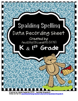 Preview of Spalding Spelling - Morrison McCall Recording Sheets (K and 1st)