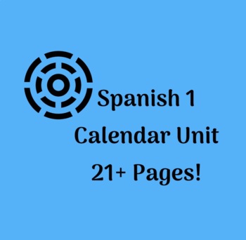 Preview of Spanish 1/2-Calendar Unit Bundle 21+ Pages