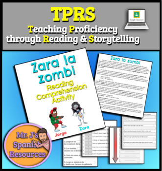 Preview of Spanish 1 & 2 TPRS Reading Comprehension Story & Questions - Distance Learning