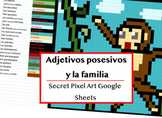 Spanish 1 Adjetivos Posesivos y La familia Pixel Art Secret Image