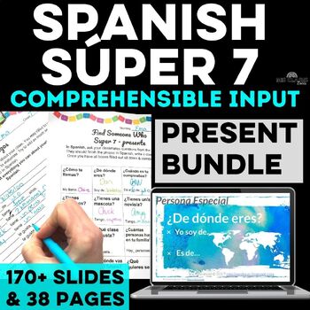 Preview of Spanish 1 Back to School Super 7 BUNDLE High Frequency Verb 1st week after break