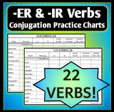Spanish 1 - Conjugation Practice Charts for -ER and -IR verbs