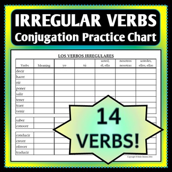 spanish list of irregular verbs